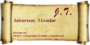 Jaternus Tivadar névjegykártya